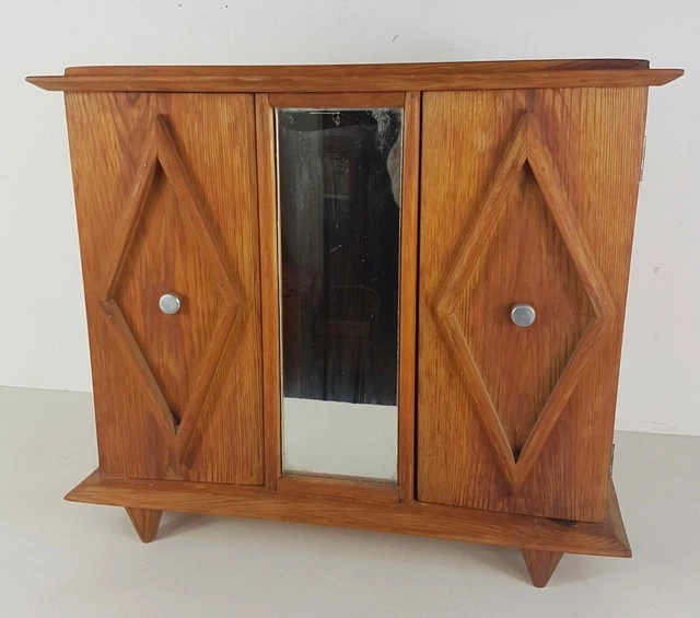 Petite Armoire Ancienne Pour Poupée – Bois – Fait Main – France