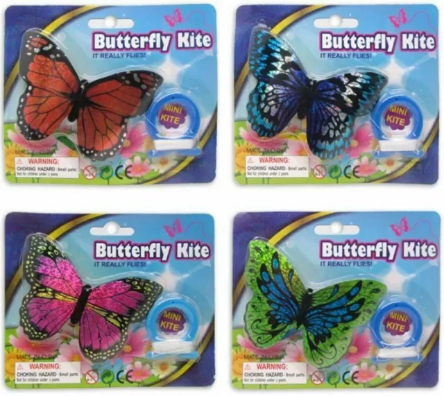 Mini Butterfly Kite Toy Kids Party Childrens Goodie Bag Stocking Filler