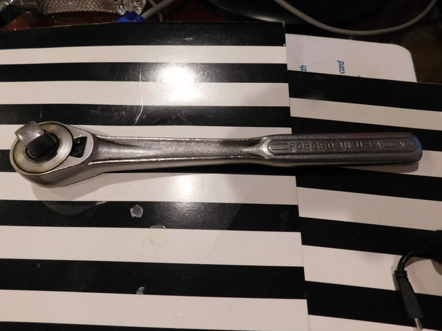 Vintage Craftsman 1/2" Drive Ratchet Flying V Made in USA  =V= No Serial Number