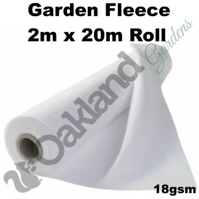 Garden Plant Fleece Frost Protection Winter Cover 2m x 20m 18gsm Horticultural