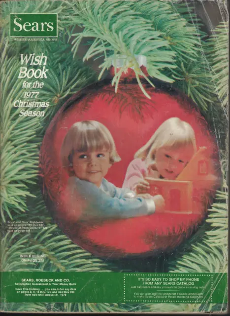Vintage Sears 1977 Wish Book/Christmas Catalog/Toys! Clothing! Jewelry! Bicycles