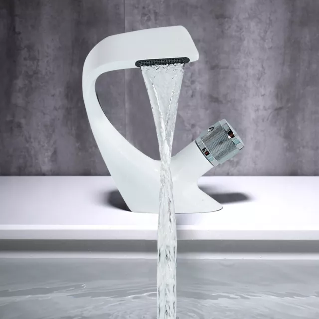 Design Weiß Waschtischarmatur Wasserhahn Bad Waschbecken Einhebelmische