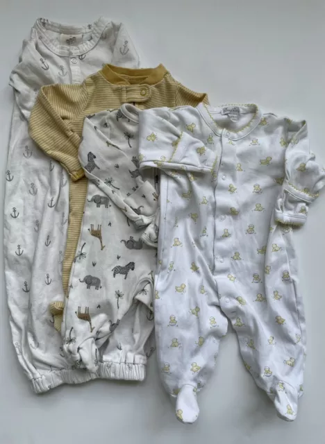 Baby Boy/Girl Clothing Bundle, Newborn Carters, Sleep And Play, White, Yellow