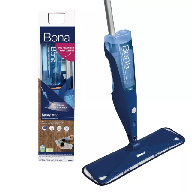 Bona Spray Mop for Hardwood Floors, with Refillable Cartridge Microfiber Pad