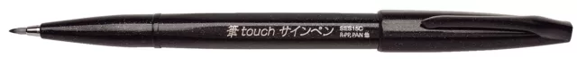 Pentel® SES15C-A Faserschreiber Sign Pen Brush - Pinselspitze, schwarz