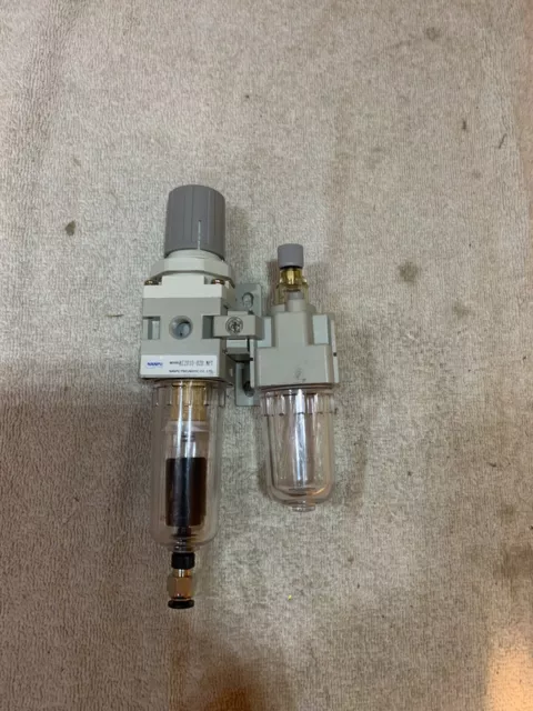 Nanpu 1/4” NPT Compressed Air Filter Lubricator Combo Water/oil Trap Separator