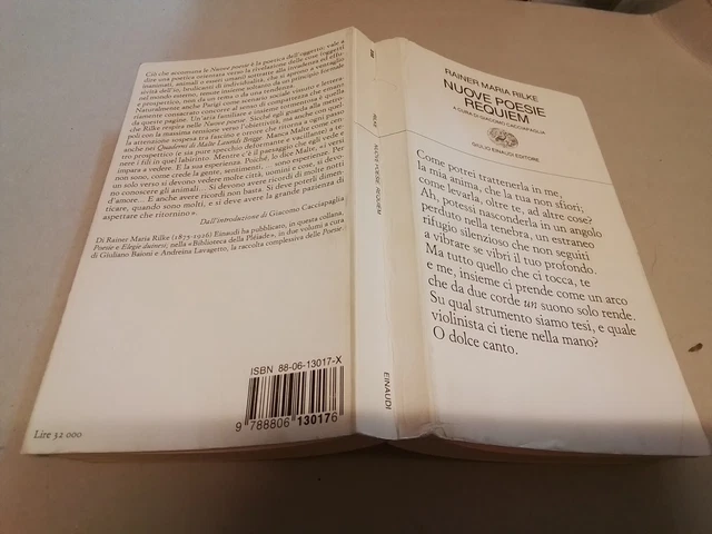Rilke Rainer Maria, Nuove poesie. Requiem., Einaudi, 1992, 20f24