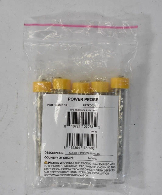 Power Probe Tek PPTK0038 5 Pack PPI Solder Rosen Metal Replacement Parts
