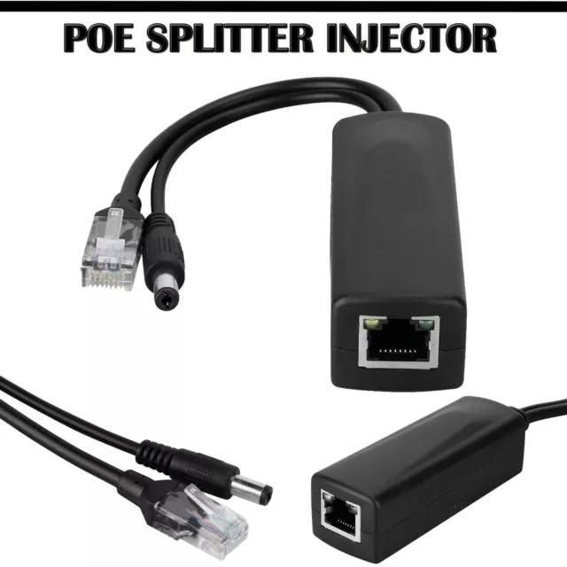 Power Over Ethernet Passive POE Injector Splitter Adapter Cable for CCTV Camera