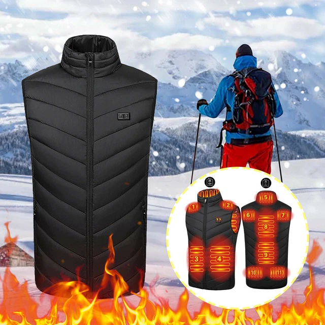 11Heated Vest Jacket Men Women Coat Intelligent Electric Heating Thermal Vest US