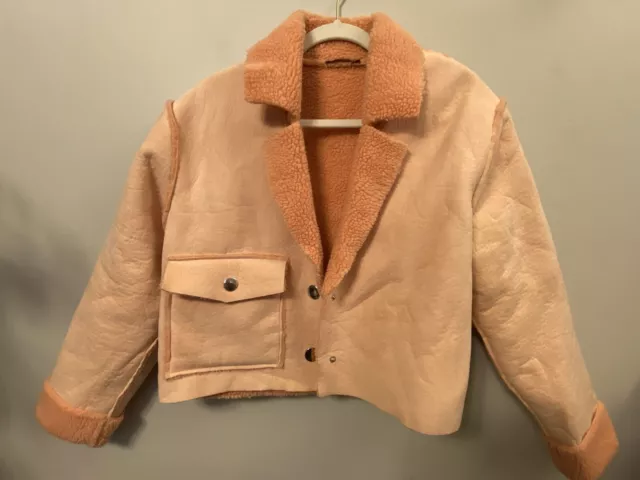 Peach jacket zara hot sale