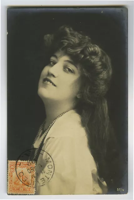 c 1902 Glamour Glamor LOVELY LADY undivided back period photo postcard