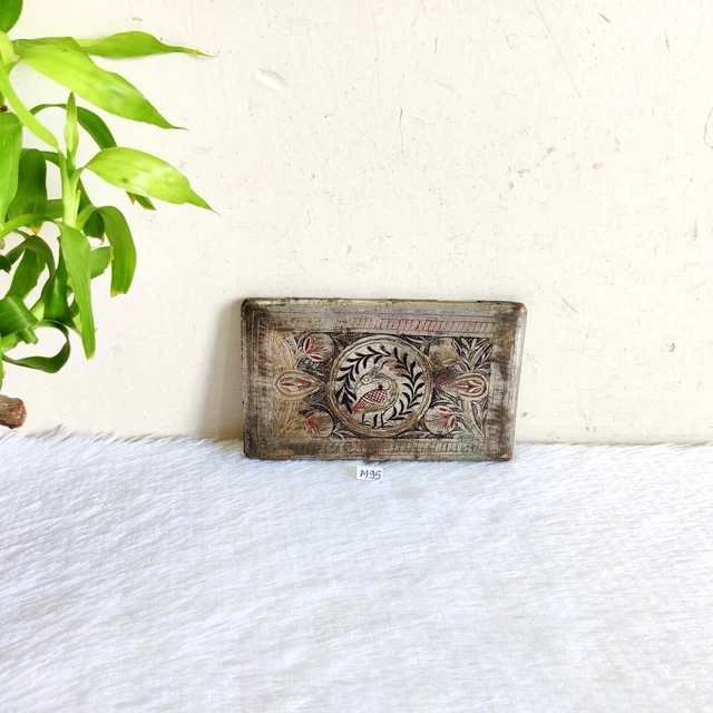 1930s Vintage Brass Peacock Design Cigarette Case Decorative Collectible Old M95