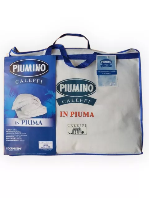 Piumino Caleffi Invernale Piuma D'oca 100% Singolo Matrimoniale 1 Piazza E Mezza