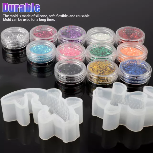 3stk DIY Silicone Resin Mold Silikonform Craft Koi Fish Making Casting Tool Set 3