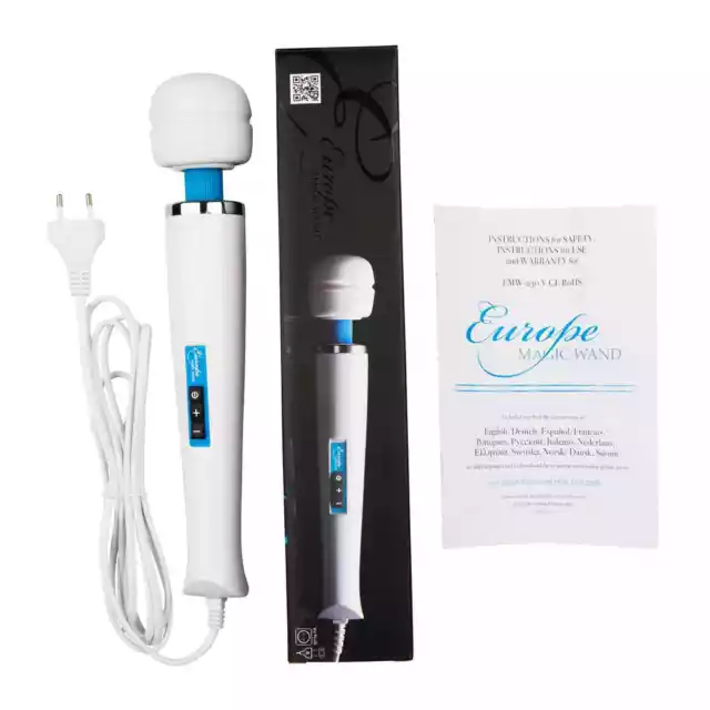 Europe Magic Wand Massager Massagestab Kopf Nacken Massage Weiß Blau blue 3