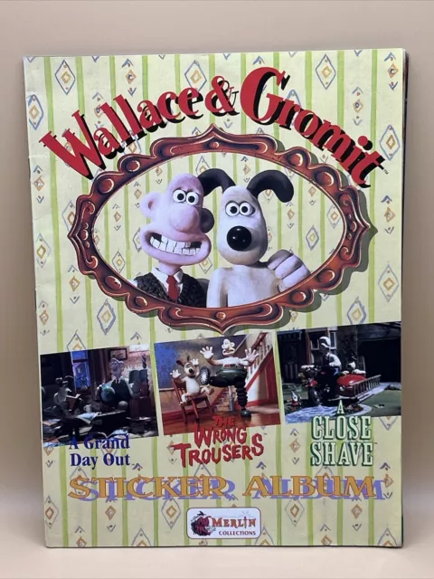 Wallace & Gromit Sticker Album Merlin Collections 100% Fully Complete 1995 Mint