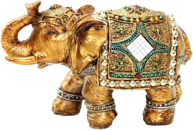 Feng Shui Wealth Lucky Trunk Up Elephant Statues Figurine Home Decor Gift-