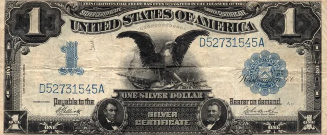Series 1899 One Dollar Silver Certificate Black Eagle Note - 1545