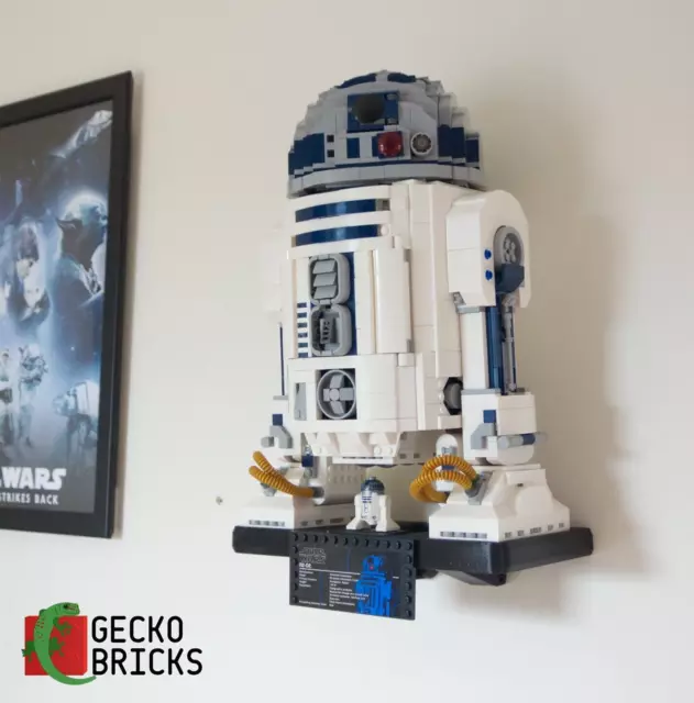 Gecko Bricks Wall Mount for LEGO Star Wars R2-D2 75308 / 10225