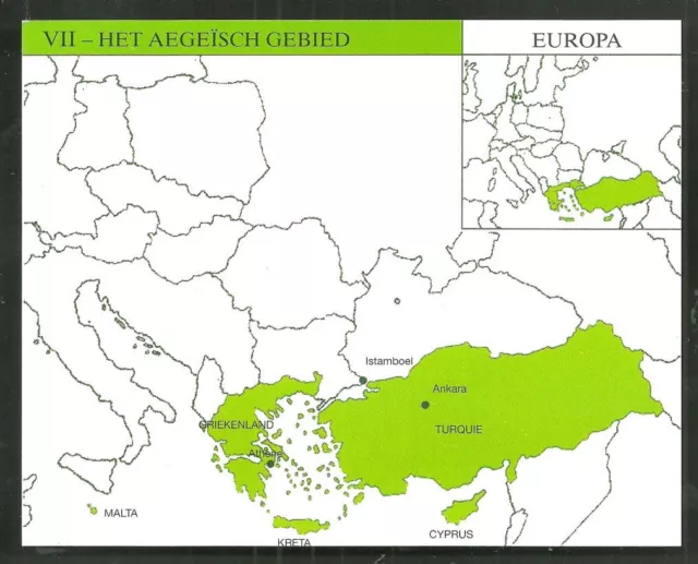 Map card Greece Turkey Cyprus Crete