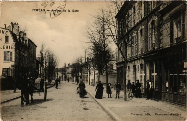 CPA PERSAN - Avenue de la Gare (380397)