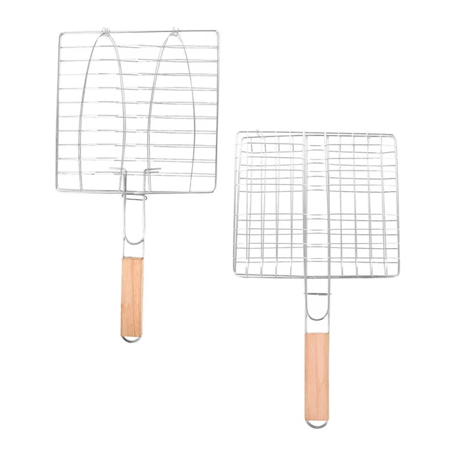 2Pcs Körbe Camping Körbe Grillen Korb für Grillen Rack