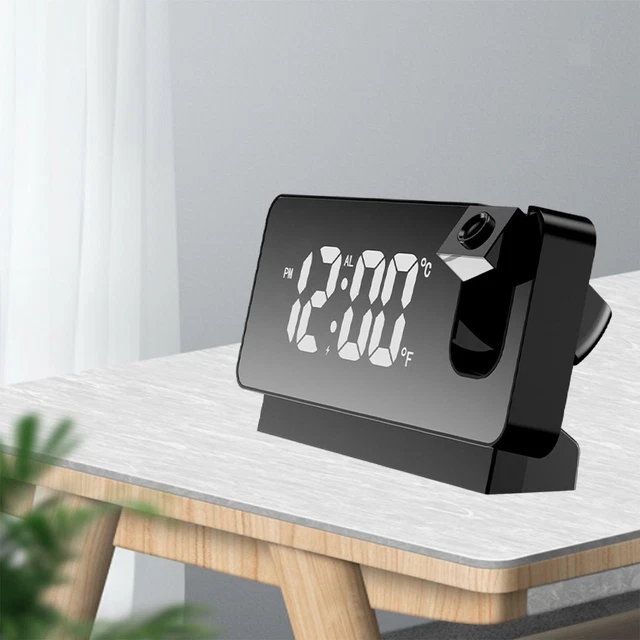 Réveil à projection LED Alarmes fortes Affichage de la température USB pour
