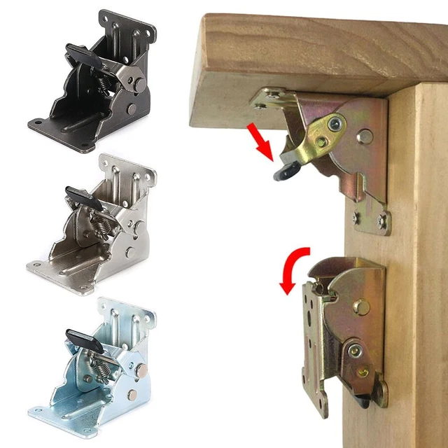Marco de soporte bisagras plegables pies con bloqueo automático bisagra plegable accesorios para piernas