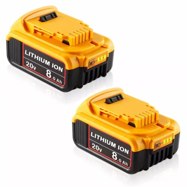 2Pack For DeWalt 20V 8.0AH Battery DCF850 DCB205 DCB206 DCD996 DCF887 DCF889