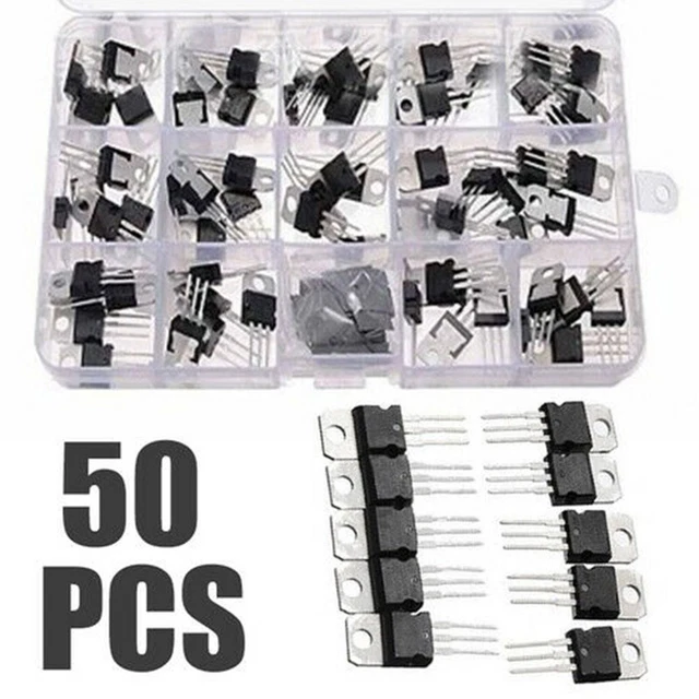 Transistor tensione mix 50 pz LM317T L7805 L7806 L7808 L7815 L7818 L7824 utile