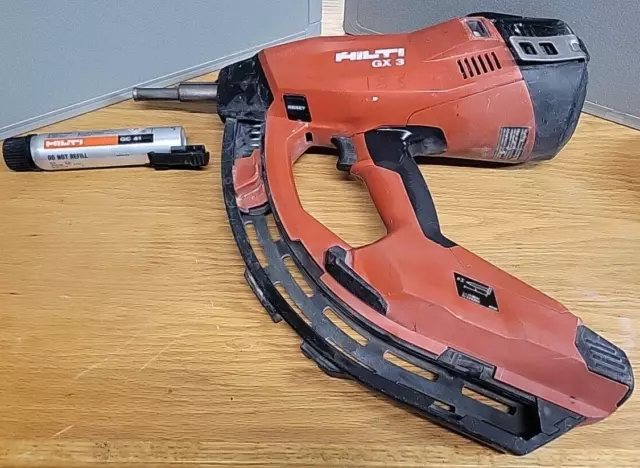 Hilti GX3 Gas-Actuated Fastening Tool Nail Gun W/ 1 Fuel Gas