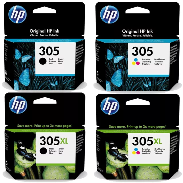HP 305 / 305XL Noir & Tricolor Cartouche d'encre  - faites votre choix -