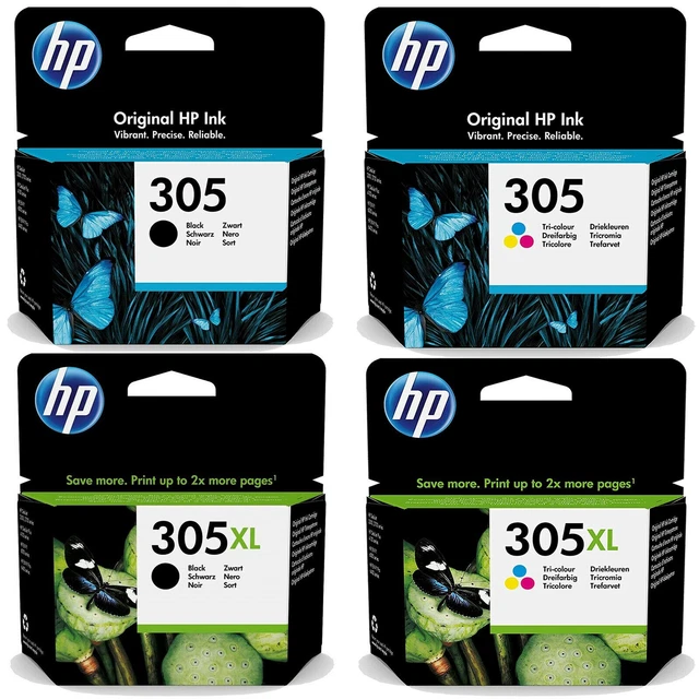 HP 305 / 305XL Noir & Tricolor Cartouche d'encre  - faites votre choix -