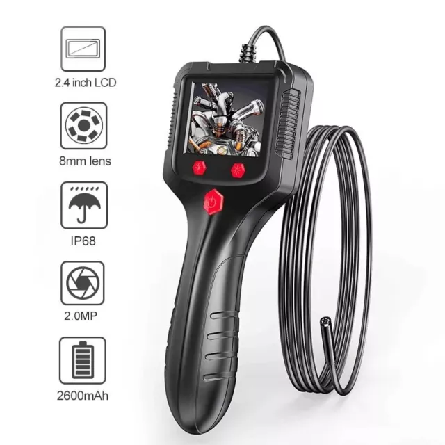 Caméra Endoscopique Industrielle Étanche Écran IPS 2.4 Endoscope 2600mAh