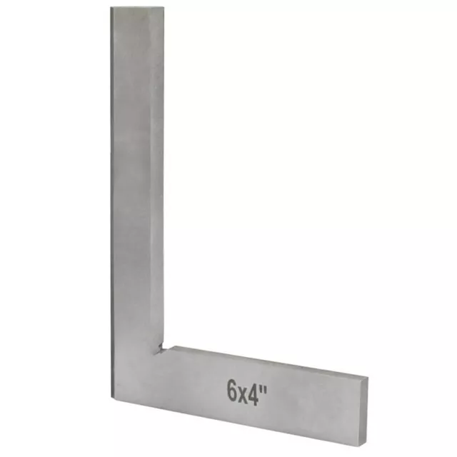 90 Degree Angle Hardened Steel 6'' x 4" Bevel Edge Square Machinist Tool