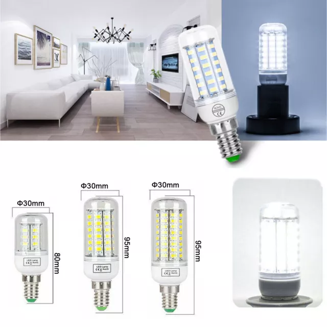 E27 E14 LED Glühbirne Mais Licht Leuchtmittel Birne Lampe 5730 Warmweiß 15W 220V