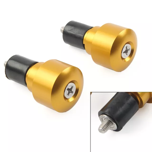 CNC Lenkergriffe Bar End Slider Cap für HONDA CBR600RR Motorrad Paar Golden