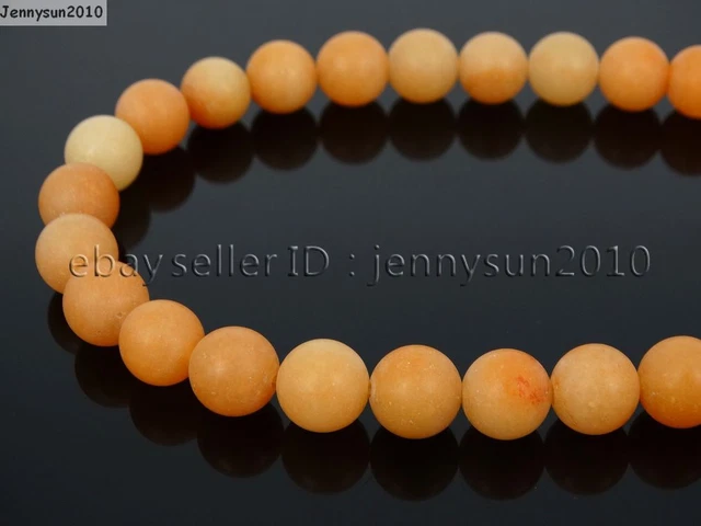 Natural Matte Frosted Gemstone Round Loose Beads 15'' 4mm 6mm 8mm 10mm 12mm
