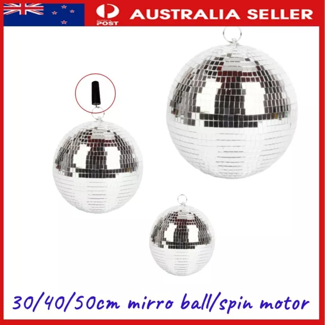 30/40/50CM Giant Disco Mirror Ball DJ Light Silver Dance Party Stage Light Eve