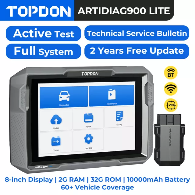 2024 TOPDON AD900 Lite Car Diagnostic Tool Auto EOBD OBD2 Scanner Active Test BT