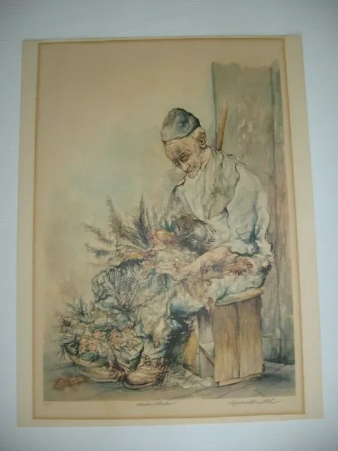 SEYMOUR ROSENTHAL CHICKEN PLUCKER Lithograph #212/250 Signed in Pencil stamped SEYMOUR ROSENTHAL CHICKEN PLUCKER Lithograph #212/250 Signed in Pencil stamped