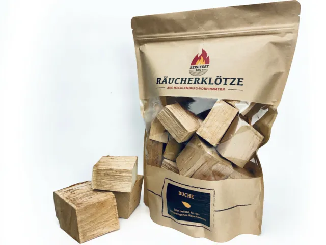 1 kg Buche - Räucherklötze / Grillholz / Smokerholz/ Räucherholz Wood Chunks BBQ