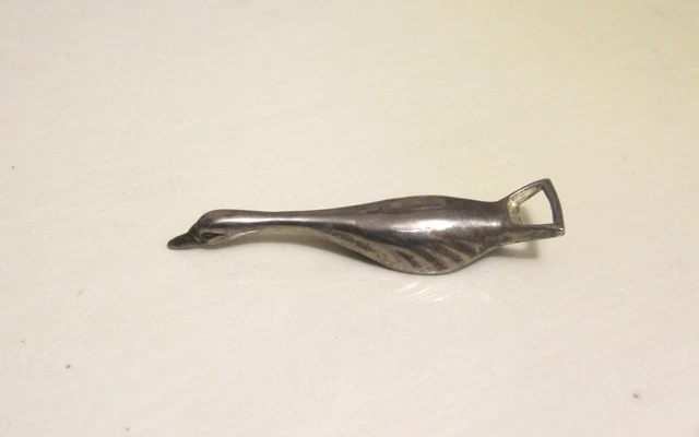 Décapsuleur Vintage Argenté – Forme Oie, Métal, Années 60