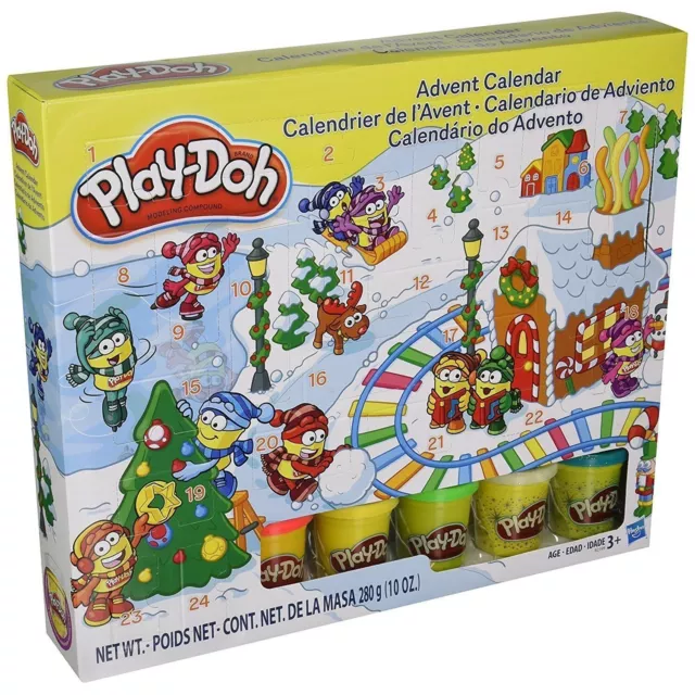 Play-Doh Advent Calendar with Festive Play Mat - Includes 5 Tubs of Playdoh