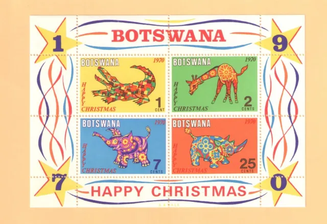 1970 BOTSWANA Sc # 70a { CHRISTMAS } SOUVENIR SHEET MNH MINT NEVER HINGED
