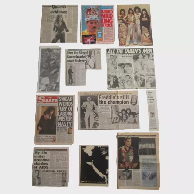 Queen Job Lot Of Newspaper & Magazine Articles Clippings (Freddie Mercury)