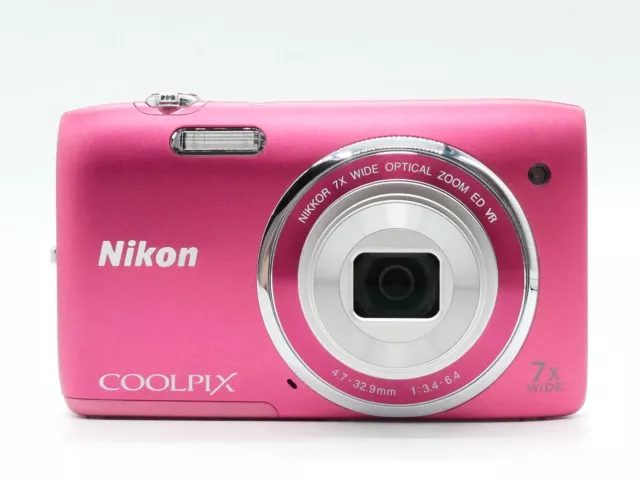 [NEAR MINT IN BOX] Nikon COOLPIX S3500 Pink 20.0MP Digital Camera FROM JAPAN