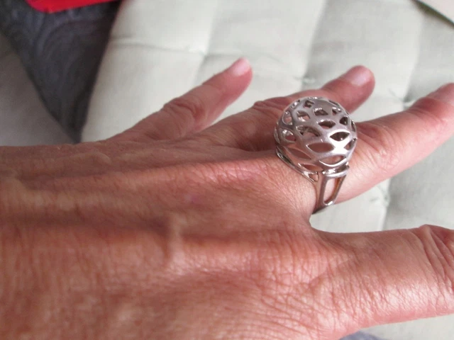 Bague Argent 925 Rhodiée Guy Laroche Taille 56 Avec Oxyde - Bijou Déstocké Neuf