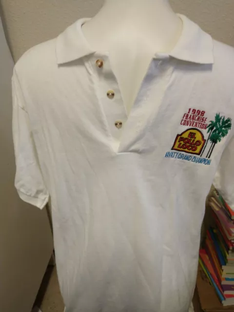 1998 El Pollo Loco Franchise Conversation Polo Shirt Hyatt Grand Champion Size M